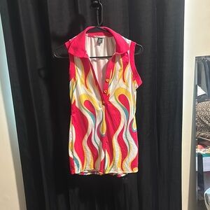 Vibrant Multicolor Sleeveless Romper